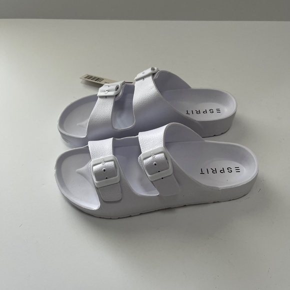 ESPRIT Women's Clearwater 2 Adjustable Band Slides White Size 8 NWT and Box - Picture 4 of 7